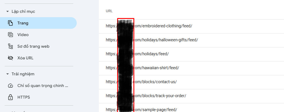 feed error google search console